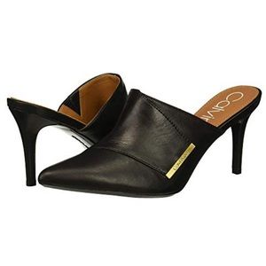 NEW Calvin Klein Grecia black nappa leather heels